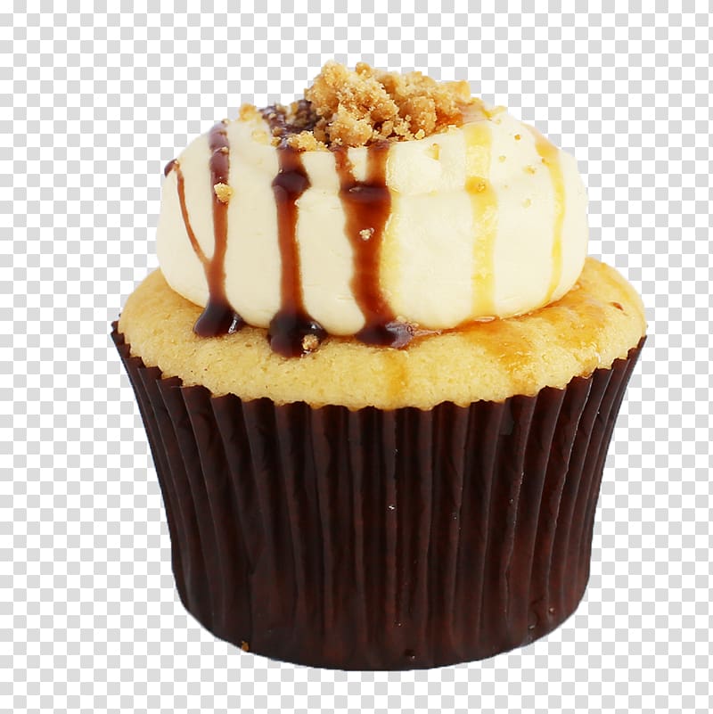 Cupcake Peanut butter cup German chocolate cake Praline Muffin, Banoffee Pie transparent background PNG clipart