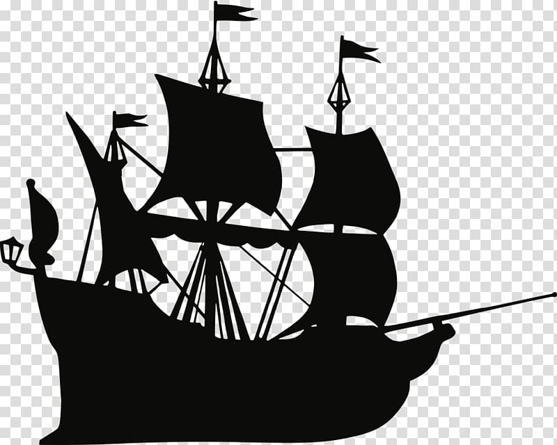 Pirate Ship Silhouette, pirate transparent background PNG clipart