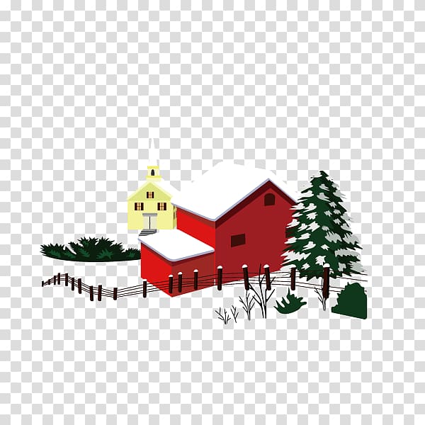 Christmas Snow House Winter, Santa Claus,winter,houses transparent background PNG clipart