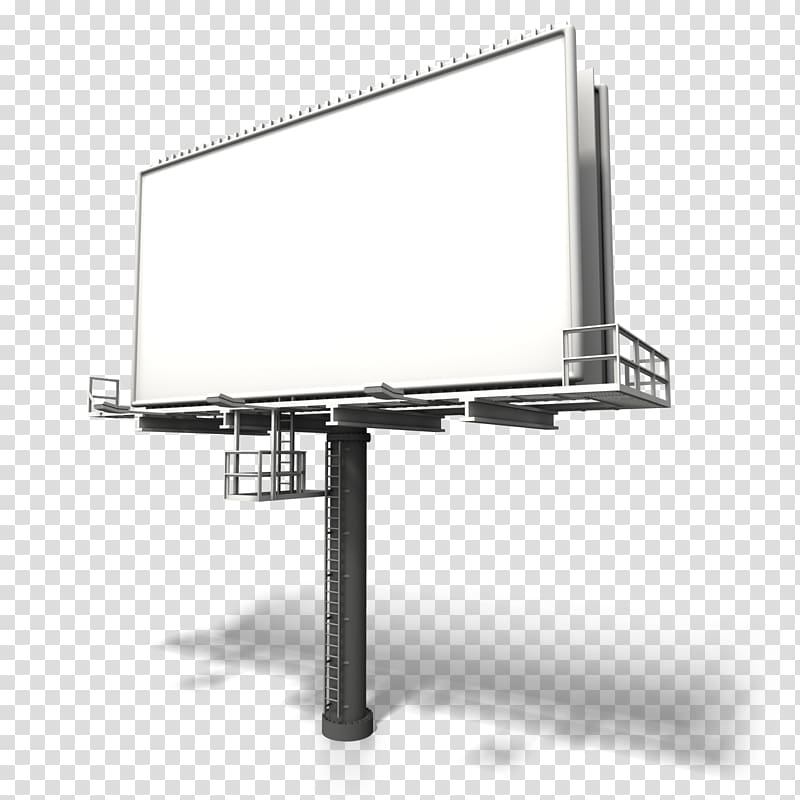 white and gray billboard model, Billboard Advertising , billboard transparent background PNG clipart
