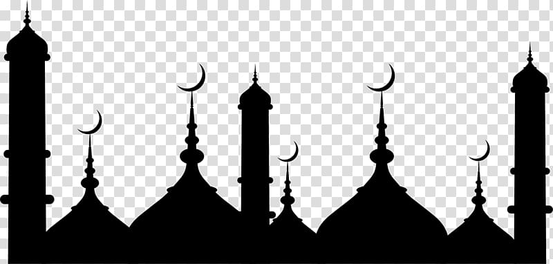 Al-Masjid an-Nabawi Masjid Dimaukom Mecca Quran Mosque, Black moon Church transparent background PNG clipart