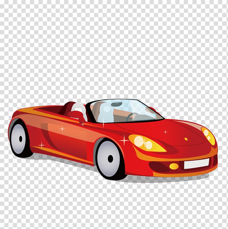 Sports car Ferrari, Red sports car transparent background PNG clipart