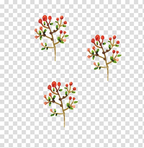 Christmas Watercolor painting Computer file, Watercolor Christmas plant transparent background PNG clipart