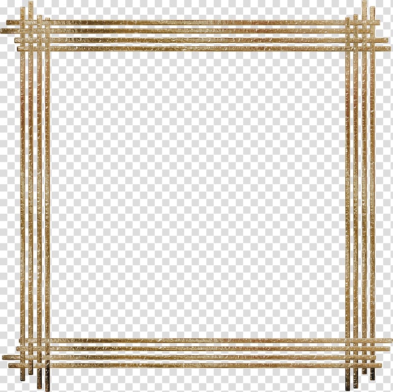 brown illustration, frame Espelhos , Gold Border transparent background PNG clipart