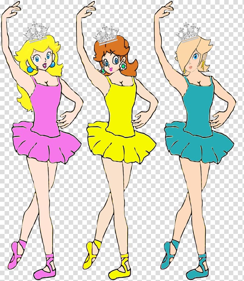 Princess Peach Rosalina Princess Daisy Mario Ballet Dancer, mario transparent background PNG clipart