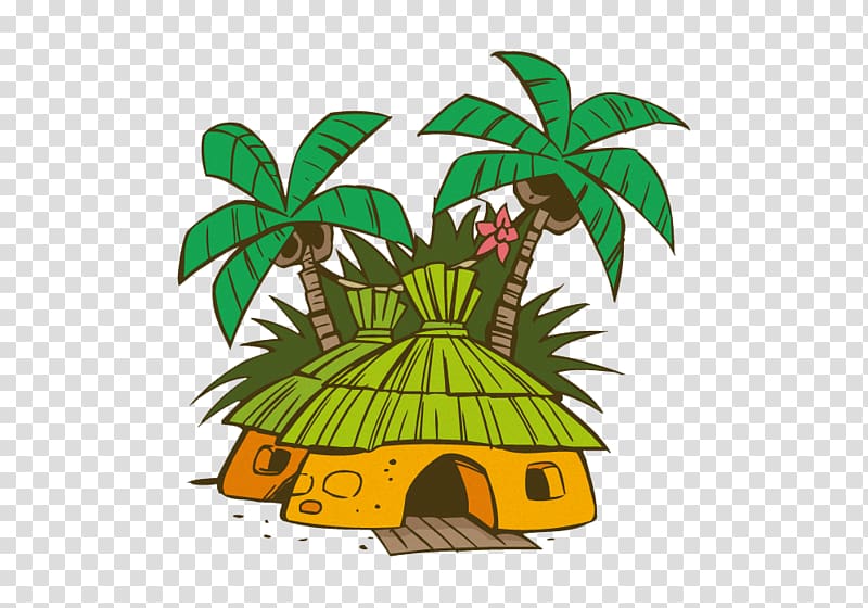 Euclidean Cartoon Illustration, Jungle Lodge transparent background PNG clipart