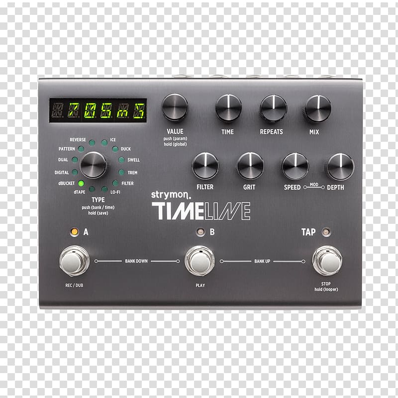 Strymon TimeLine Delay Effects Processors & Pedals Distortion, guitar transparent background PNG clipart