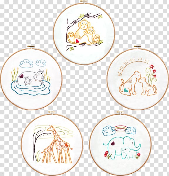 Modern Embroidery Embroidery hoop Needlework Pattern, embroidery-pattern transparent background PNG clipart