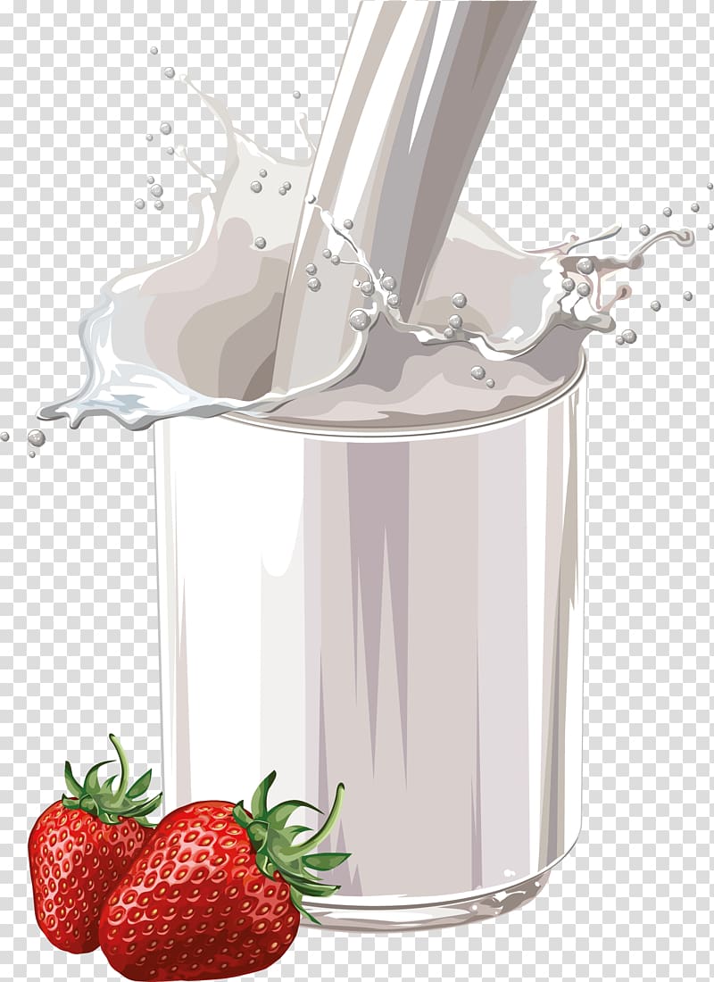 Milk bottle Strawberry Cream, plash transparent background PNG clipart