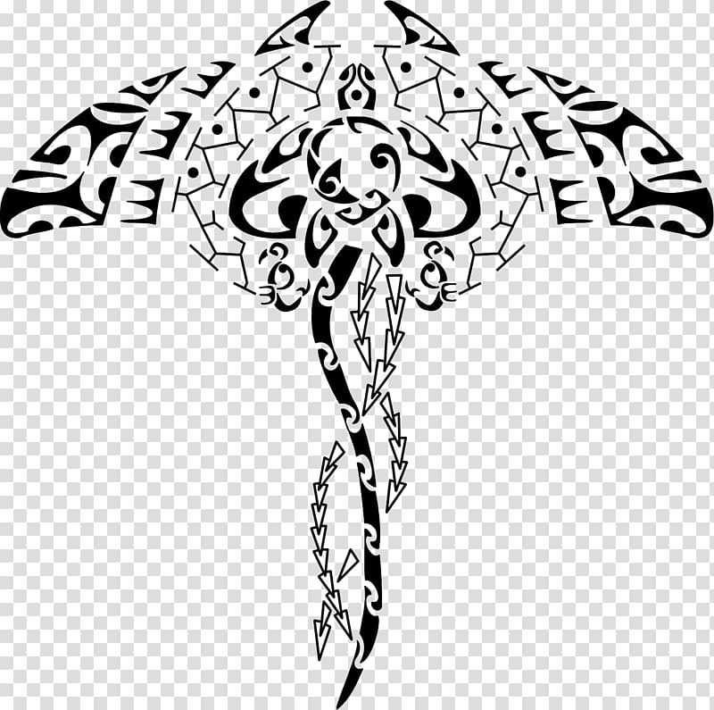 Polynesia Māori people Manta ray Tattoo Symbol, bat mandala tattoo transparent background PNG clipart