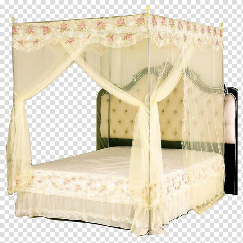 Canopy bed Bed frame Curtain Four-poster bed, bed transparent background PNG clipart