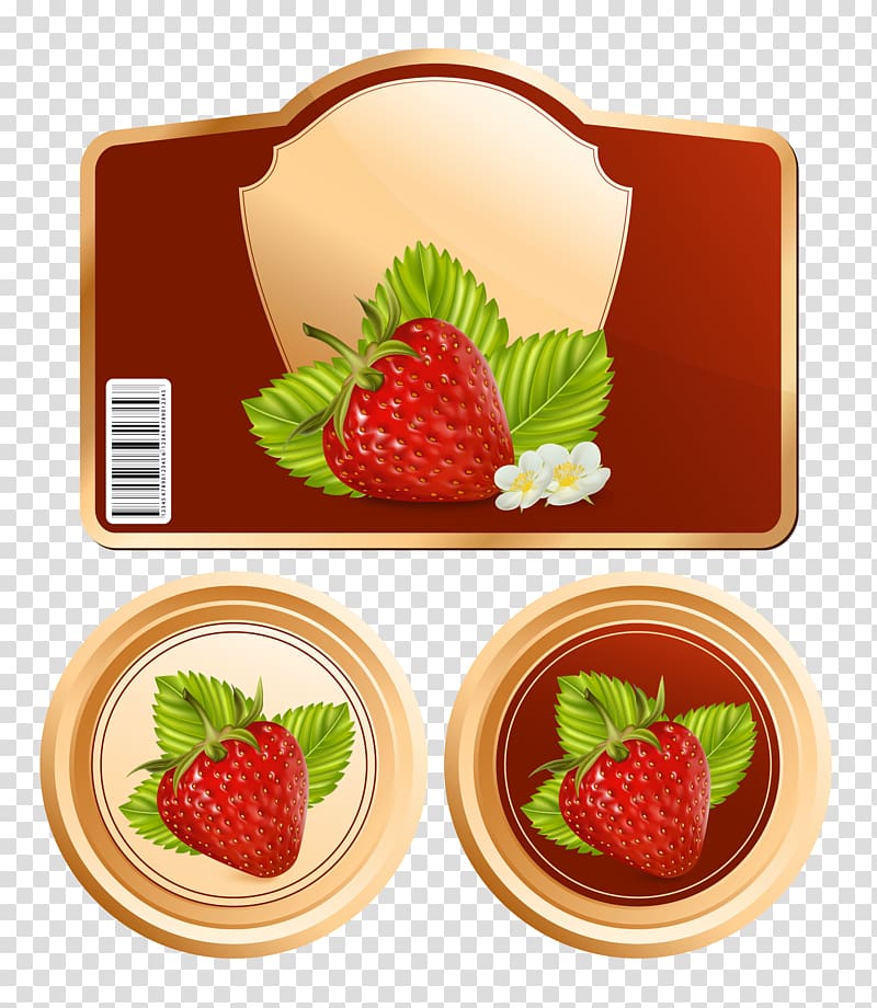 Marmalade Label Fruit preserves Jar, Strawberry label transparent background PNG clipart