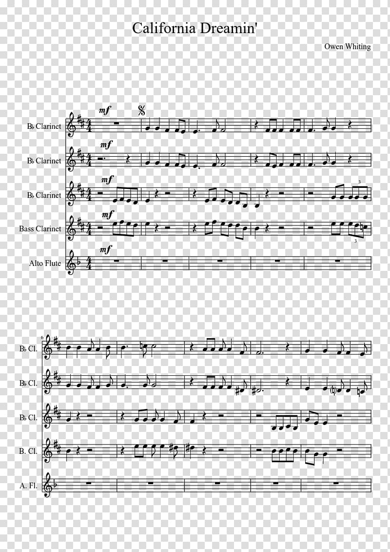 Sheet Music Plus Flute Pachelbel's Canon, sheet music transparent background PNG clipart