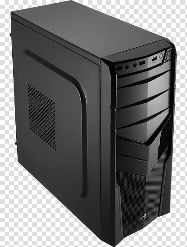Computer Cases & Housings Power supply unit microATX Aerocool V2X Edition Midi-Tower Black computer case, cooling tower transparent background PNG clipart