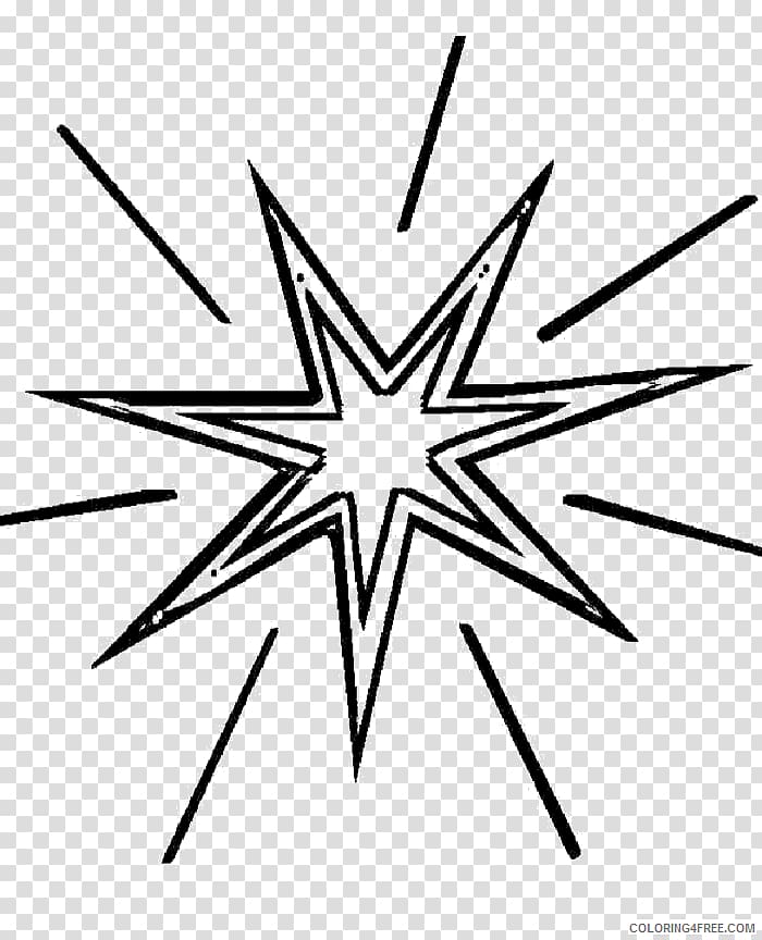 Coloring book Colouring Pages Pole star Polaris, shining star at night transparent background PNG clipart