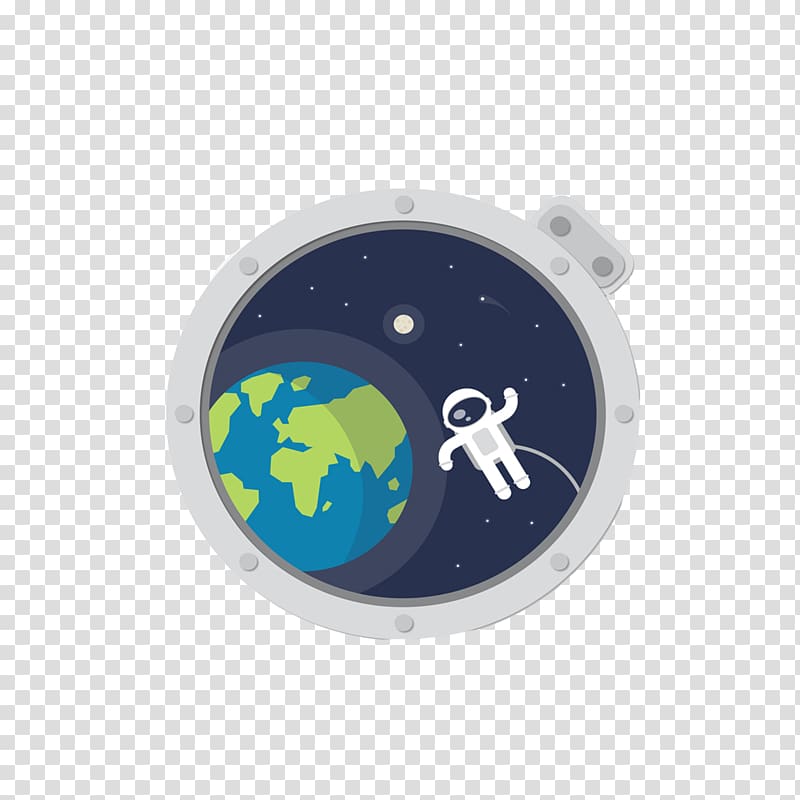 Astronaut Euclidean Outer space, Astronaut extravehicular space and the Earth transparent background PNG clipart