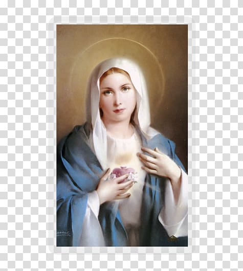 Immaculate Heart of Mary Holy card Prayer Ave Maria, Immaculate heart of mary transparent background PNG clipart