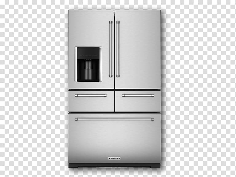 Refrigerator KitchenAid KRMF606E Home appliance Auto-defrost, refrigerator transparent background PNG clipart