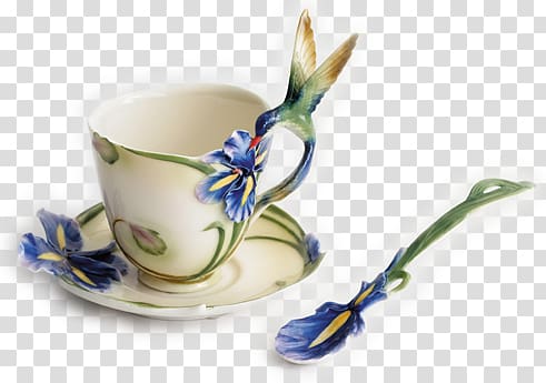 Saucer Long tail Franz-porcelains Teacup, cup transparent background PNG clipart