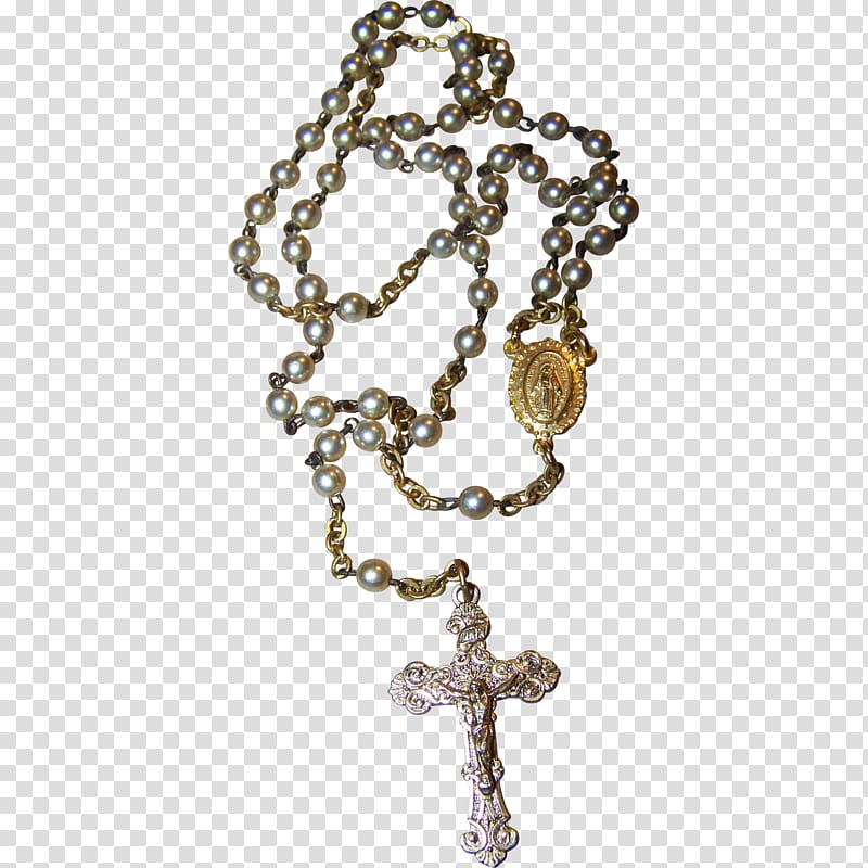 Rosary Necklace Body Jewellery, necklace transparent background PNG clipart