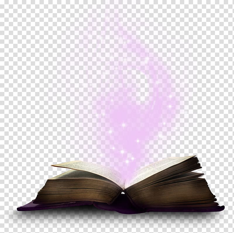 Book, Magic Book, open book page with pink sparklers transparent background PNG clipart
