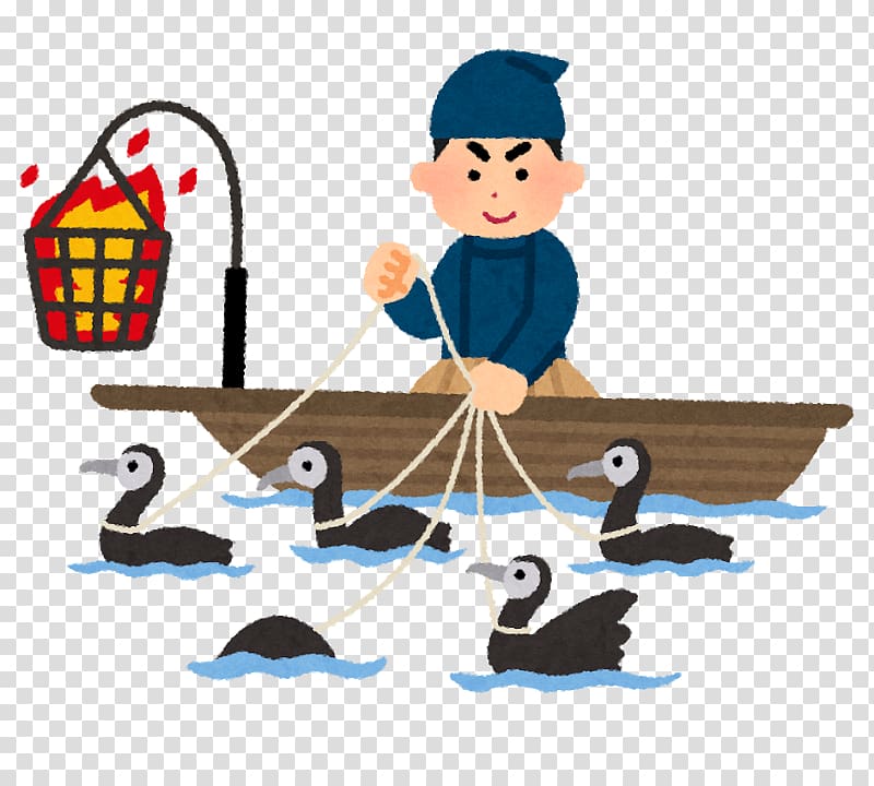 Cormorant fishing Illustration Bird Pêche au cormoran sur la Nagara-gawa, Bird transparent background PNG clipart