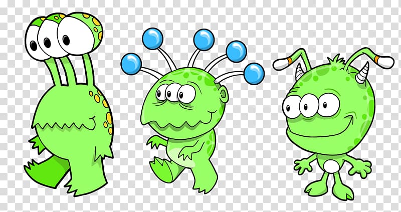 Alien Cartoon Monster , Green monster transparent background PNG clipart