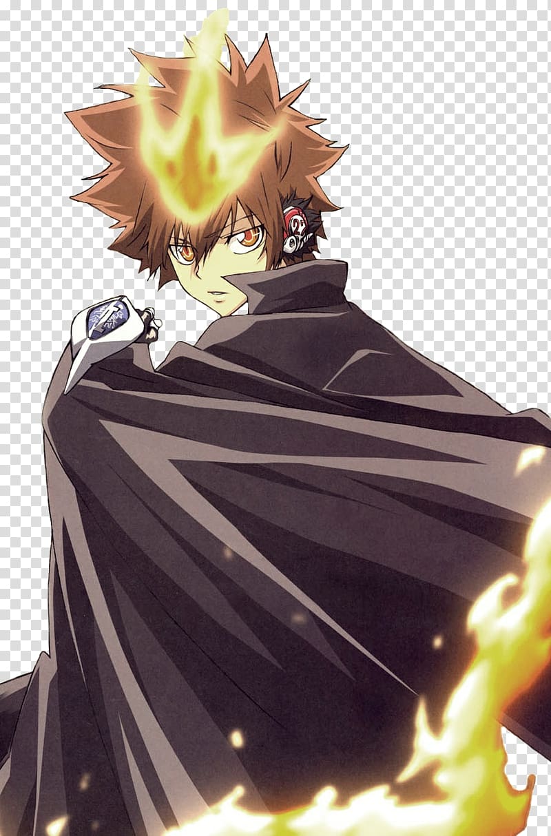 Natsu Dragneel Tsunayoshi Sawada Kyoya Hibari Reborn! Vongola Family, reborn transparent background PNG clipart