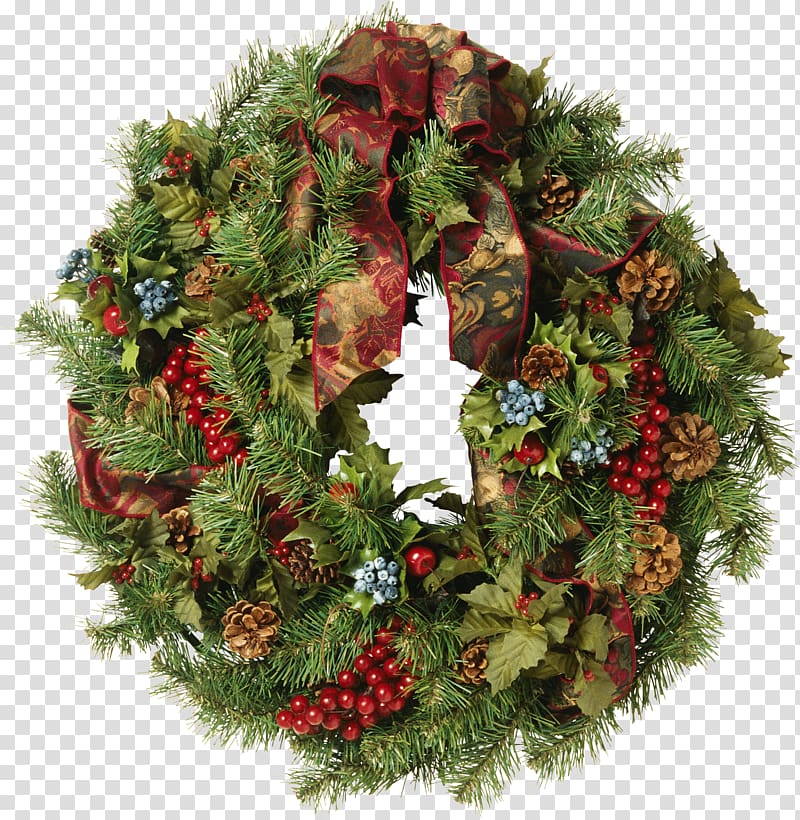 Christmas Music Praise Song Silent Night, wreaths transparent background PNG clipart