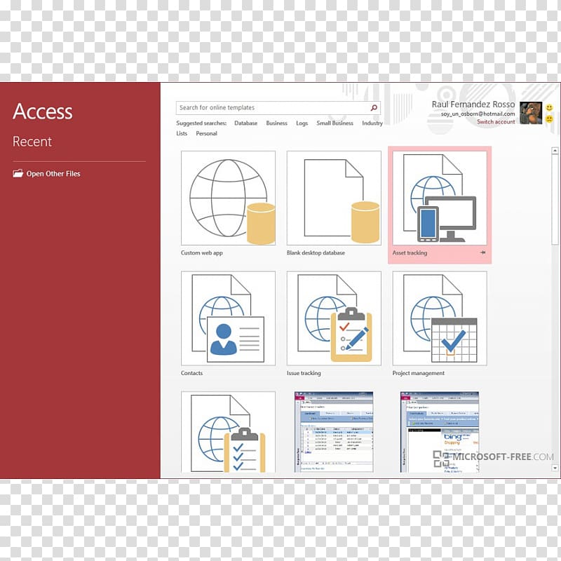 Microsoft Access Microsoft Office 2016 Microsoft Corporation Database, microsoft access logo transparent background PNG clipart