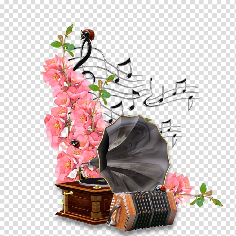 Musical Instruments, Flowers pattern flowers material transparent background PNG clipart
