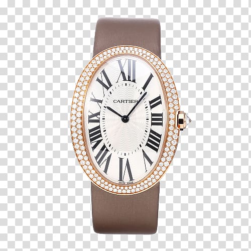 Cartier Tank Watch Diamond Gold, Bathtub Ladies manual mechanical watches transparent background PNG clipart