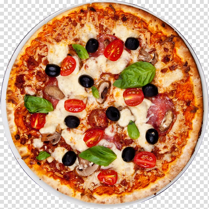 pizza with tomatos, New York-style pizza Italian cuisine Take-out Pizza Margherita, Pizza transparent background PNG clipart