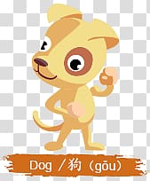 yellow dog illustration, Chinese Horoscope Kids Dog Sign transparent background PNG clipart