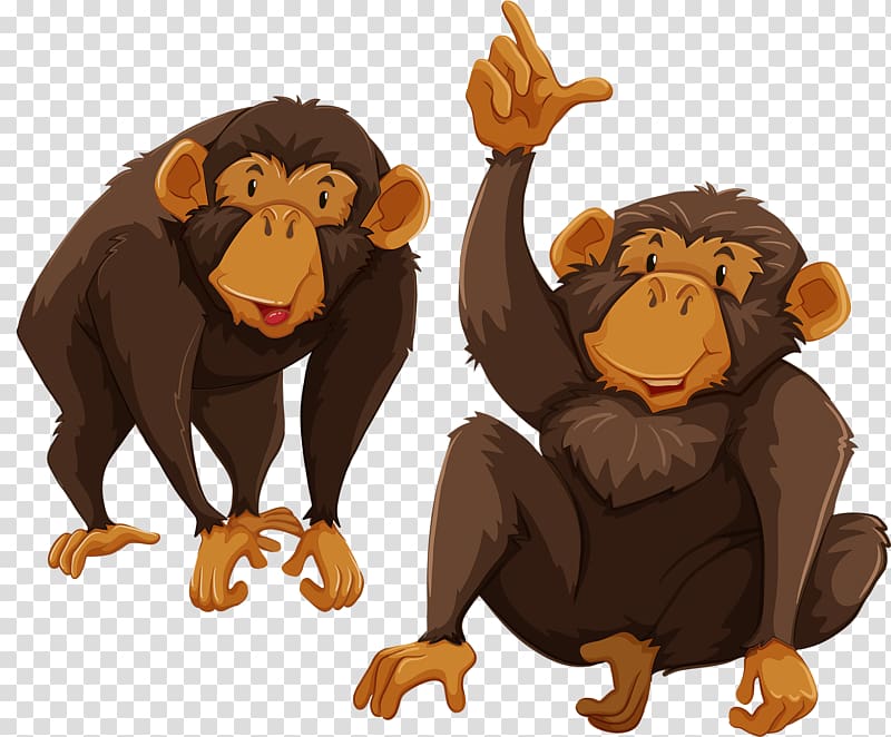 Gibbon Primate Monkey Illustration, Naughty monkey transparent background PNG clipart