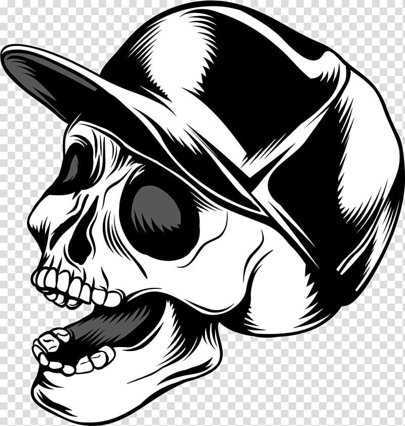 skull illustration, Skull Calavera Euclidean , Baseball cap skull transparent background PNG clipart