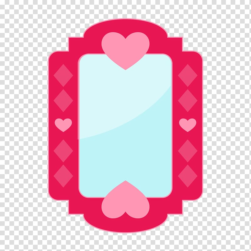 Mirror Adobe Illustrator, Red rounded heart mirror transparent background PNG clipart