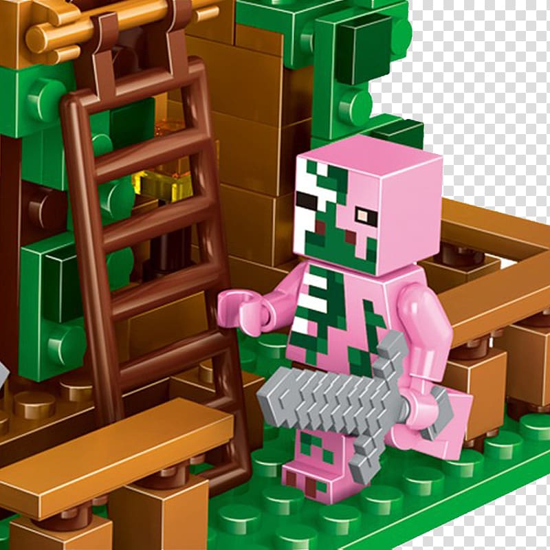 Lego Minecraft Toy block, My world Lego pink warrior transparent background PNG clipart