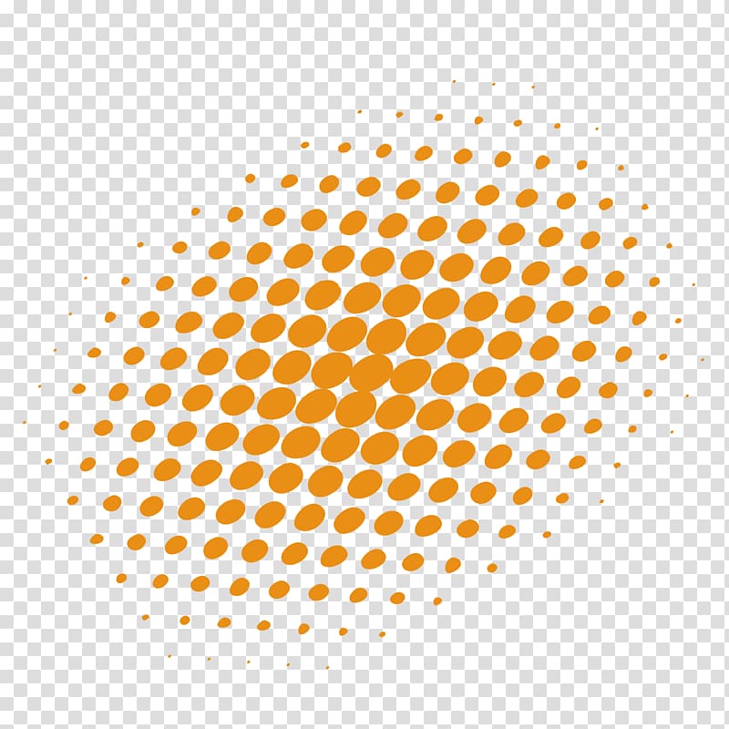 orange dots illustration, Halftone Pattern, orange gradient wave point decoration transparent background PNG clipart