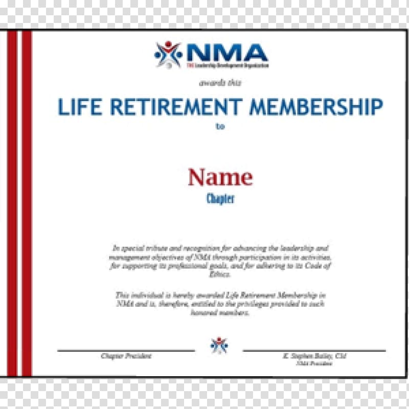 Railroad Retirement Board Web page Annuity Document, Certificate of recognition transparent background PNG clipart