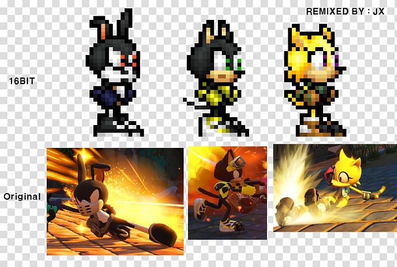 Shadow sonic pixel art