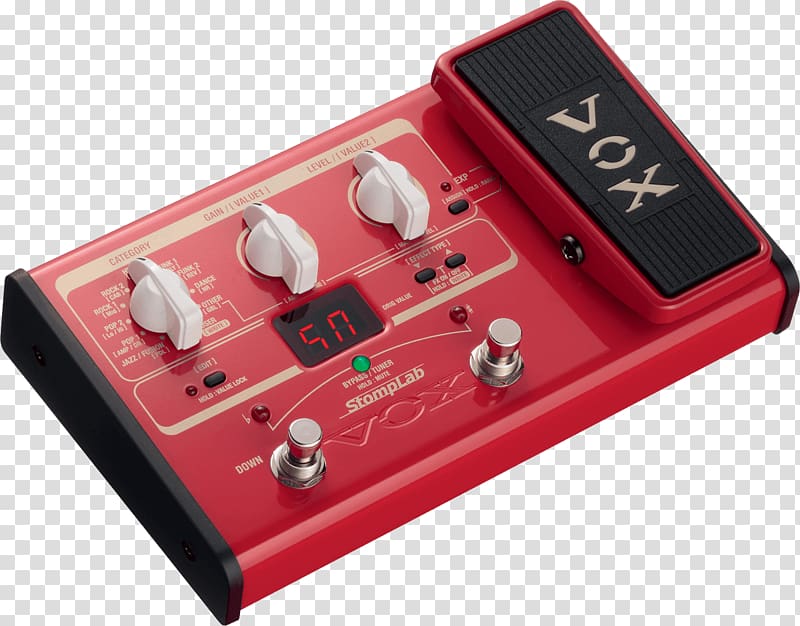 Guitar amplifier VOX StompLab IIG Effects Processors & Pedals VOX StompLab IIB VOX StompLab IG, guitar transparent background PNG clipart