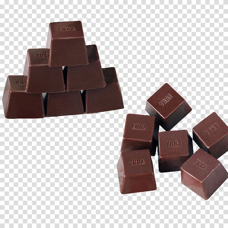 Chocolate truffle Praline Chocolate bar Fudge Chocolate cake, Chocolate bars transparent background PNG clipart