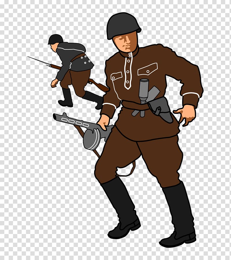 Soviet Union Second World War Soldier , Hand-painted soldiers transparent background PNG clipart
