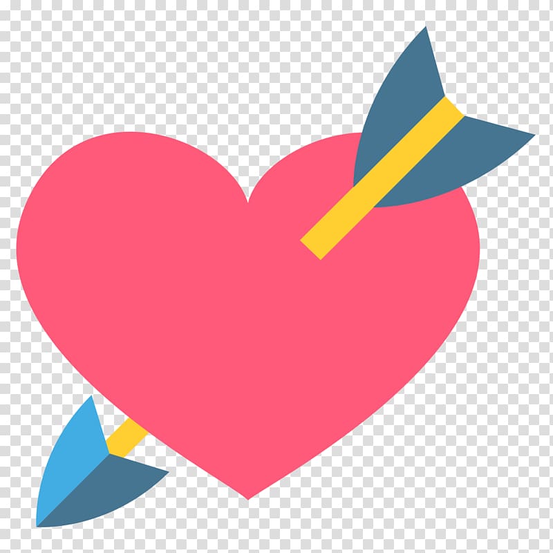 Emoji Heart Arrow Cupid Text messaging, heart emoji transparent background PNG clipart