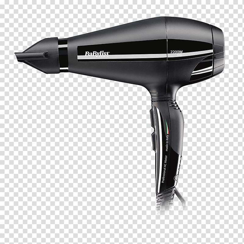 Babyliss Hairdryer 6000E Hair Dryers Personal Care BaByliss Diamond AC Dryer Babyliss Secador Profesional Ultra Potente 6616E 2300W #Negro, Cheveux transparent background PNG clipart