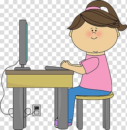 Computer Child , of computer transparent background PNG clipart