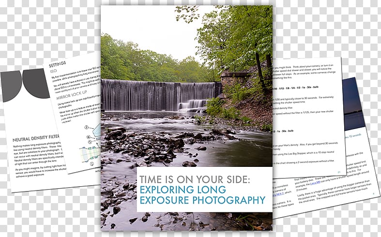 Water resources Brochure, long exposure transparent background PNG clipart