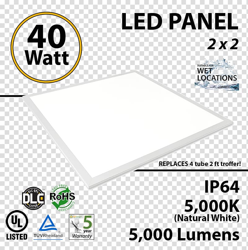Light-emitting diode LED tube LED lamp Fluorescent lamp, luminous efficiency transparent background PNG clipart