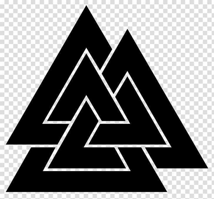 Valknut Viking Age Odin Old Norse, symbol transparent background PNG clipart